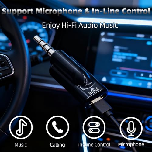 Poyiccot USB C to 3.5mm AUX Audio Adapter 2 Pack, USB-C Female to 3.5mm Male Adapter, Type C to AUX Jack 16bit/48kHz HiFi Stereo DAC Headphone Plug for iPhone 15, MacBook, Car Headphone, Black - style: 2 Pack Male to Female Black