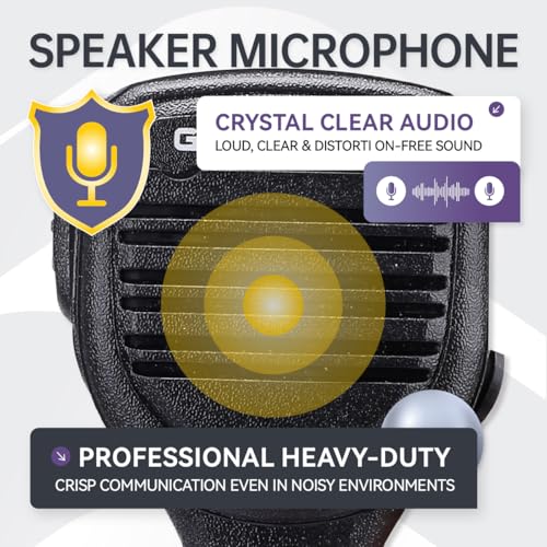 USB-C Speaker Microphone (2-Pack) – Heavy-Duty Remote Mic with Push-to-Talk Button, Noise-Cancelling Compatible PoC Radios 5288, 5288PLUS, G8PLUS G6PLUS