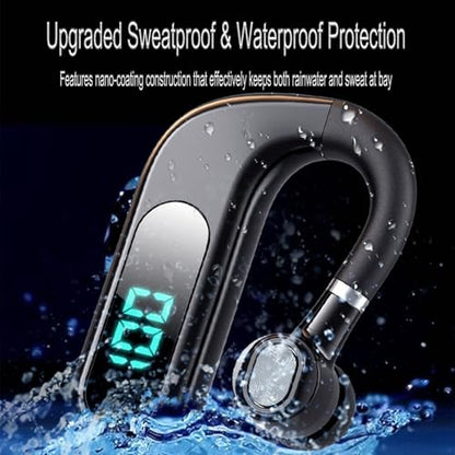 Single Ear Bluetooth Headphone V5.2 Single Noise Cancelling Wireless Earphones, Hands-Free Headset for Truck Drivers/Home/Office Work Left and Right Ear Compatible Painless Wear-V13(White). - color: Single Ear Headphone V13 White
