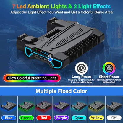 Cooling Station for PS5/Slim/Pro Standard Disc/Digital Console - color: Black