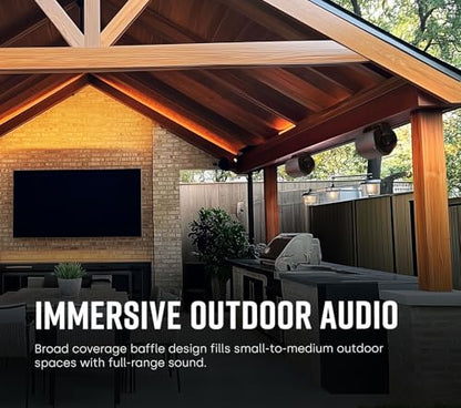 Polk Audio Atrium 5 Outdoor Speakers with Powerful Bass (Pair, Black) - color: Black, size: 2 Speakers, style: Atrium 5