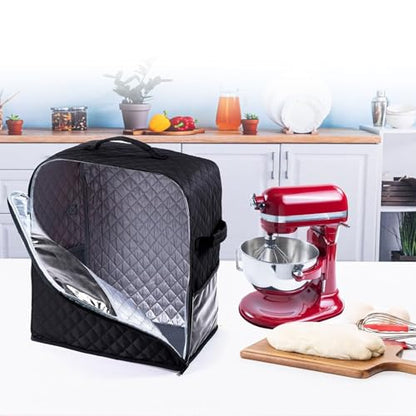 Vertical Mixer Protector, with Pockets, Fits 4.5QT-8QT Mixers for Machine Cover and Mixer Storage Bag - color: large
