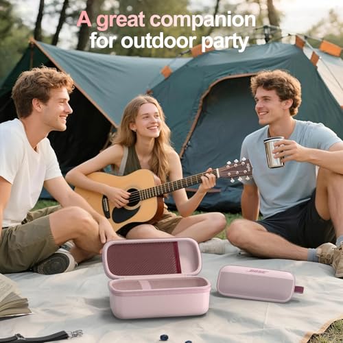 ProCase Hard Case for Bose SoundLink Flex 2nd/1st Gen Speaker - Pink | Hard Travel Storage Case with Mesh Pocket, Shoulder Strap and Carabiner for Bose SoundLink Flex 2nd/1st Gen Speaker - color: Pink
