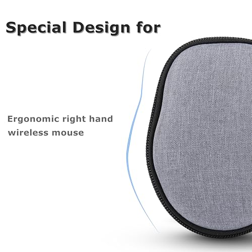 Ginsco Hard Travel Case Compatible with Logitech M720 Triathlon/M705 Marathon/M510/M550/M330/M317/M196/M185 Wireless Mouse, Universal Hard Shell Storage Case (Gray, M) (Pack of 3) - color: Gray, size: M (Pack of 3)