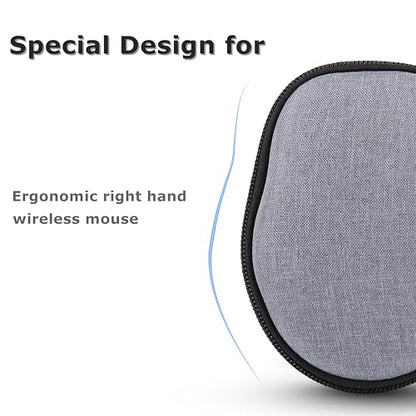 Ginsco Hard Travel Case Compatible with Logitech M720 Triathlon/M705 Marathon/M510/M550/M330/M317/M196/M185 Wireless Mouse, Universal Hard Shell Storage Case (Gray, M) - color: Gray, size: M