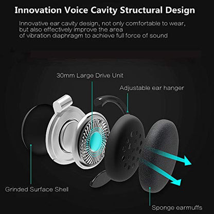 Clip Type Earphones，Portable Stereophone Headphones,with Microphone and Call Controller Stereo Earphones,Suitable for Compatible with 3.5mm iPhone, Android Mobile Phone Pink