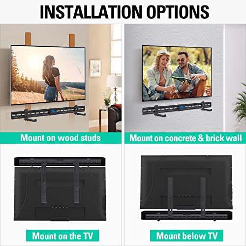Mounting Dream Soundbar Mount Sound Bar TV Bracket Holds up to 20 Lbs | Universal Sound Bar Mount for Soundbars with/ without Holes, Non-Slip Base Holder Extends 3.4"-6.1", Easy to Install, MD5425 - size: For soundbars up to 20lbs