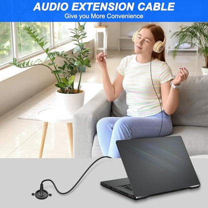 MEIRIYFA 3.5mm TRRS to D-Type Panel Mount Audio Extension Cable, 3.5mm 1/8" TRRS Male to D-Type Female 4 Pole Plug Stereo Headphone Cable for Headset, Laptop, Microphone - 53CM - style: 3.5MM TRRS Male