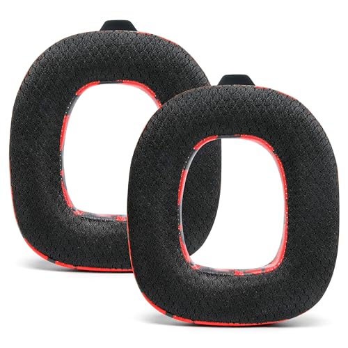 WC Freeze A40 - Hybrid Fabric Cooling Gel Earpads for Astro A40 TR | Made by Wicked Cushions | Improved Durability, Thickness & Sound Isolation | Red Camo - color: Red Camo