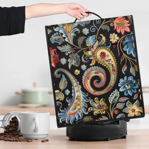 Kitchen Aid Mixer Cover Compatible with 6-8 Quarts, Paisley Stand Mixer Cover, Dust Cover with Zipper Pocket, Kitchen Aid Mixer Accessories, Kitchen Appliance Organizer Bag - color: Paisley