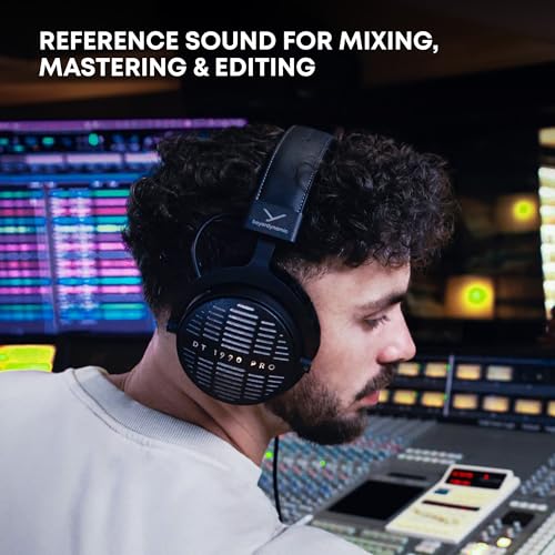 beyerdynamic DT 1990 PRO MKII Wired Over-Ear, 30 Ohm, Open Back, Professional Recording Studio Monitor Headphones for Mixing, Editing, Audiophile, DJ Stereo Headsets, Made in Germany, Black