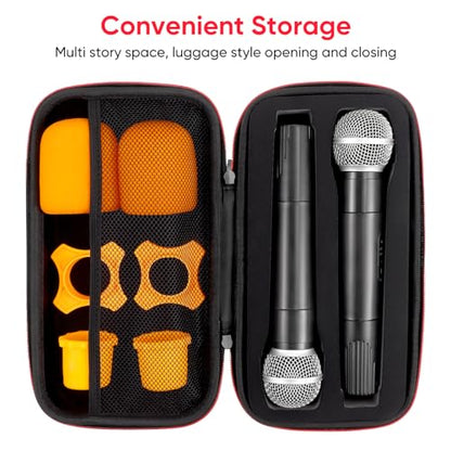 MAGICLULU 1Pcs Case Dual Mic Bag Carrying Travel Case Hard Pouch Storage Pouch for Travel