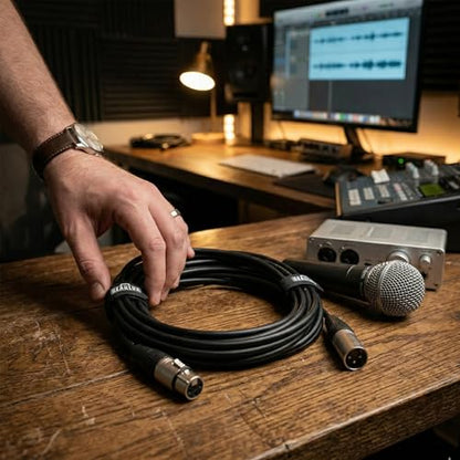 Gearlux XLR Microphone Cable, Fully Balanced, Male to Female, 25 Feet - 2 Pack - size: 25 Ft, style: 2 Pack