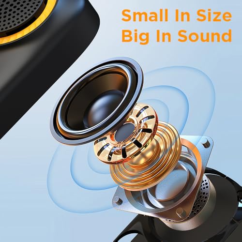 Wearable Bluetooth Speaker Built in Mics for Hands Free Call/Voice Assistant Clip on Portable Small Wireless Speakers Ipx7 up to 15H Playing for Work/Cycling/Outdoor/Sports/Hiking/Golf