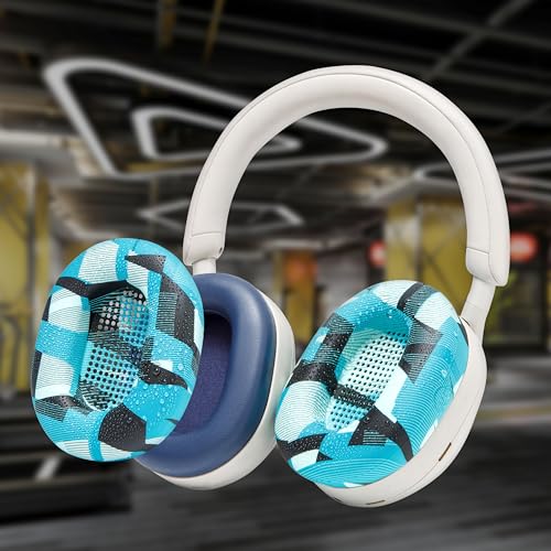 WC SweatZ XM5 - Patented Earpad Sweat Covers for Sony WH1000XM5 by Wicked Cushions | Full 360 Earpad Protection | Sweatproof & Easily Washable | Cyan Prism - color: Cyan Prism