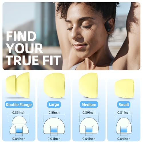 8 Pairs Replacement Ear tip for Powerbeats Pro （Yellow） | Beats Earbuds Replacement Tips,Wireless Earphone Headphones, Silicone Earbuds Buds Set with Cleaning kit - color: Yellow
