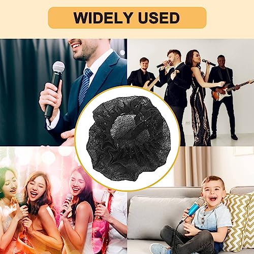 100 Pcs Disposable Microphone Covers, Windscreen Mic Covers, Handheld Microphone Protective Cap for Karaoke