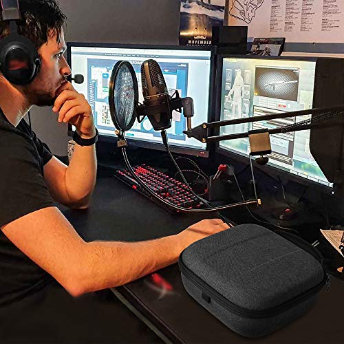 Geekria Shield Headphones Case Compatible with Hyperx Cloud III, Cloud II, Cloud Stinger Core and More, Replacement Hard Shell Travel Carrying Bag with Cable Storage (Dark Grey)