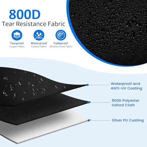 2PCS Speaker Cover for 15 Inch PA/DJ Powered Speaker Mounted on Stand, Outdoor Speaker Covers UV Protection Water Resistant Dustproof 800D Oxford Cloth(Black) - size: XL:30" H x 19" W x 20" D