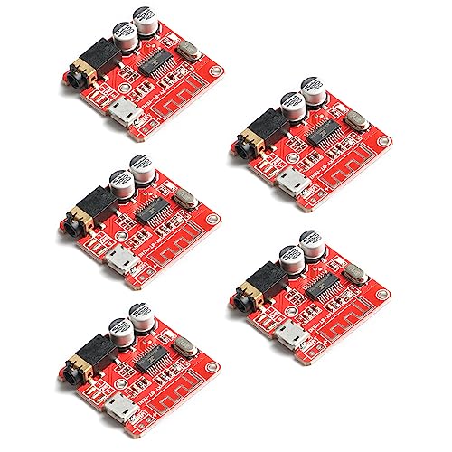 5Pcs Bluetooth Decoding Board XY-BT-Mini MP3 Bluetooth 4.1 Amplifier Module Car Speaker Power Amplifier Board Bluetooth 4.1 Circuit Board WAV+APE+FLAC+MP3