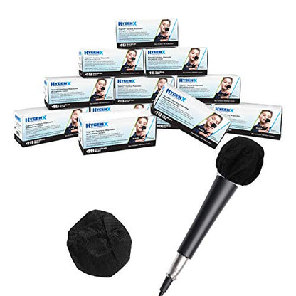 HamiltonBuhl X19MMPBKC HygenX Sanitary Disposable Microphone Covers -, Master Carton 12 Boxes of 100, Black