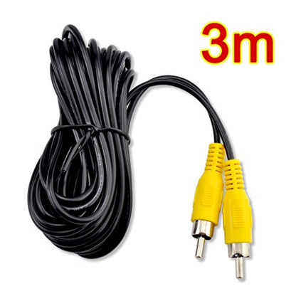 RCA Video Cable,Digital Audio Coaxial Cable with Male to Male Single Plug,A/V Extension Cord for Subwoofer Car Rear View Parking Buckup Camera,3m/10feet - size: 3M