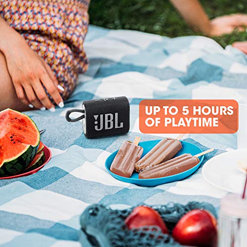 JBL Go 3 - Portable Mini Bluetooth Speaker, big audio and punchy bass, IP67 waterproof and dustproof, 5 hours of playtime, speaker for home, outdoor and travel (Pink) - color: Pink, style: GO3