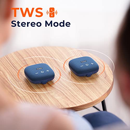 Tribit StormBox Micro 2 Portable Bluetooth Speaker, 10W, 12H Playtime | Bike Speaker, IP67 Waterproof, BT5.3, XBass, Wireless, TWS Pairing, Built-in Mic, Outdoor, Camping, Travel, Cycling, Blue