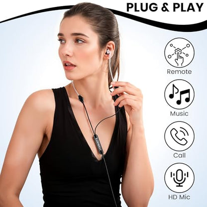 Airtube Headphones, EMF Free Earbuds, 3.5mm Jack, 3D Sound | Zipper Bags and Microphone Volume Control for Work Meetings, Sleep, Gym and High Audio Quality Devices - size: 3.5mm Jack