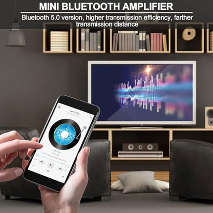 Mini Amplifier Board Bluetooth Amplifier 2.0 2X100W 5V-24V Audio Power Amplifier Module for Store Home Theater Speakers (ZK-1002L)