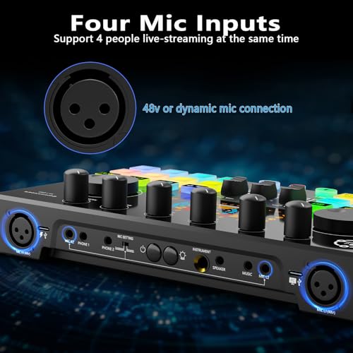 M100 Podcast Equipment Bundle for 2,Audio Mixer with 3.5mm Condenser Mics | Plug‑and‑Play,for PC and phone,OBS,Ideal for 2‑person Live Streaming,Gaming,Podcast Recording,Singing,Content Creation