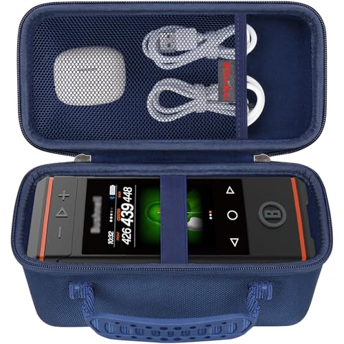 Elonbo Carrying Case for Bushnell Golf Wingman HD GPS Speaker, Navy | Golf GPS Speaker and Handheld GPS Rangefinder Hard Travel Bag, with Mesh Pocket Handle Double Zipper, for Protective Storage - color: Navy