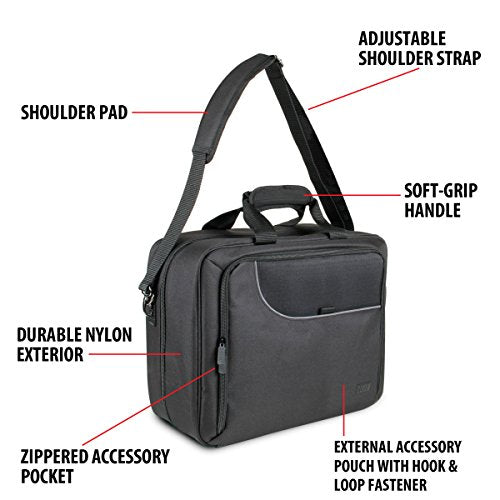 USA Gear Audio Mixer Case Fits RODECaster Pro II, Pro & Duo, GoXLR, & more Podcast Equipment - Podcast DJ Travel Bag with Customizable Interior, Scratch-Resistant Interior, Shoulder Strap (Black) - color: Black