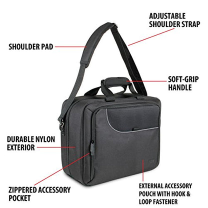 USA Gear Audio Mixer Case Fits RODECaster Pro II, Pro & Duo, GoXLR, & more Podcast Equipment - Podcast DJ Travel Bag with Customizable Interior, Scratch-Resistant Interior, Shoulder Strap (Black) - color: Black