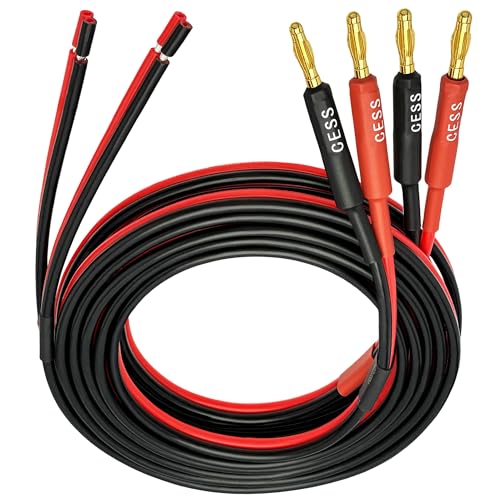 CNCESS Banana Plug to Bare Wire Open End Cable, 14AWG, 2-Pack (6 Feet) - size: 6 Feet