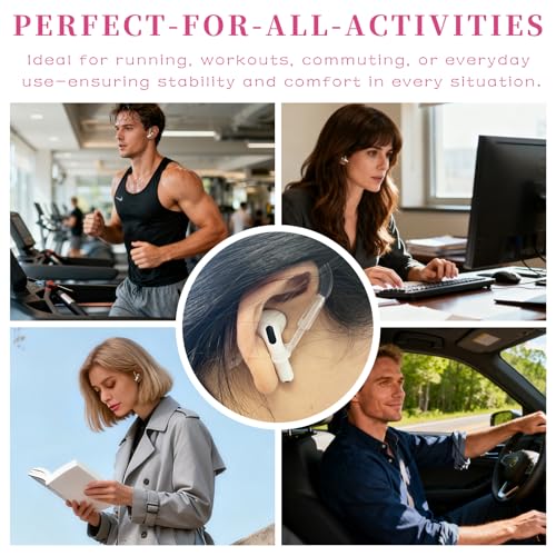 Adjustable Transparent Ear Hooks – Multi-Dimensional Anti-Drop Sports Ear Clips