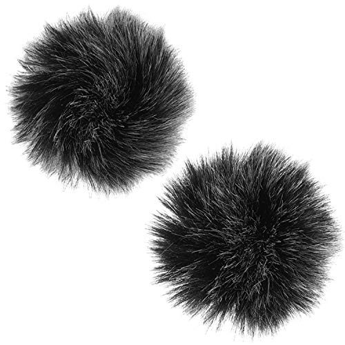 Outdoor Microphone Furry Windscreen Muff for Most Lavalier Microphones Lapel Headset Microphone Cover (2 Pack) | For Most Lavalier Microphones, Lapel Headset Microphone Cover - size: 2 Pack
