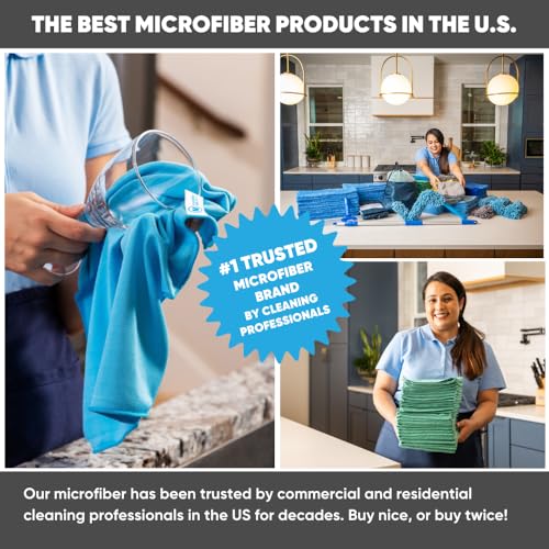Microfiber Rags in A Box (50 Count) - Mwipes - 10" x 12" Reusable Wipes for Cleaning - Edgeless Terry Towels, Shop Rags, Wash, Dust, Disposable, House, Small Cleaning Cloths (White) - color: White