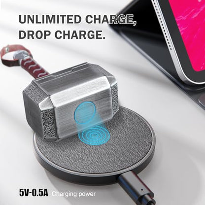 Wireless Earbuds with Thor Hammer Wireless Charging Case,5.3 Bluetooth Ear Buds Light-Weight Headphones,Novelty Gifts for Men