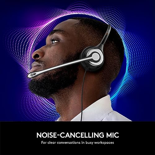 Wantek USB Headset with Mic for PC, On-Ear Computer Laptop Headphones with Noise Cancelling Microphone in-line Control for Home Office Online Class Skype Zoom - color: Dark Black