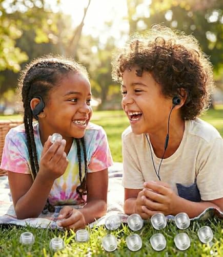 Zotech Clear Ear Tips for in-Ear Headphones, Extra Small Kids Size 10 Pairs Soft Silicone Earbuds Tips Eartips with 3.8mm Connector Hole, Fit Most in-Ear Earbuds(Inner Hole 3.8mm -4.8mm) (Extra Small) - size: Extra Small