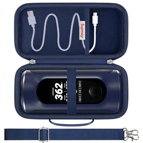 Carrying Case for Blue Tees Golf Player+, Player Pro GPS Speaker | GPS Speaker Player Protection Case with Mesh Pocket,Shoulder Strap, Shockproof, Scratch Resistant, Waterproof, Blue - color: Blue 1