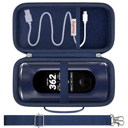 Carrying Case for Blue Tees Golf Player+, Player Pro GPS Speaker | GPS Speaker Player Protection Case with Mesh Pocket,Shoulder Strap, Shockproof, Scratch Resistant, Waterproof, Blue - color: Blue 1