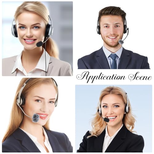GORGECRAFT 20Pcs 2 Styles Mini Microphone Windscreens Furry Windscreen Foam Cover Set High Density Mic Lapel Headset Cover Protection for Lavalier Microphone Muff Windshield Windjammer Deadcat
