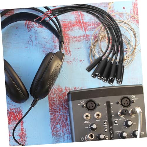 10pcs 3.5mm Female Plug to Bare Wire Audio Cable Coiled Aux Cable for Headphones Earphones Microphone Repair