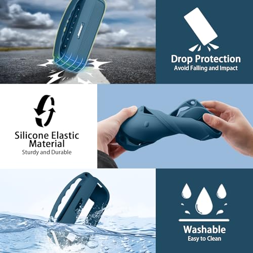 Aenllosi Case for Bose SoundLink Flex Speaker 2nd Speaker, Twilight Blue | EVA Hard Shell, Drop Resistant Protection, Water Resistant Protection, Dust Proof Protection, Protective Case Only - color: Twilight Blue, style: Silicone Cover for Bose SoundLink