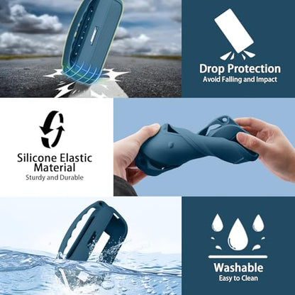 Aenllosi Case for Bose SoundLink Flex Speaker 2nd Speaker, Twilight Blue | EVA Hard Shell, Drop Resistant Protection, Water Resistant Protection, Dust Proof Protection, Protective Case Only - color: Twilight Blue, style: Silicone Cover for Bose SoundLink