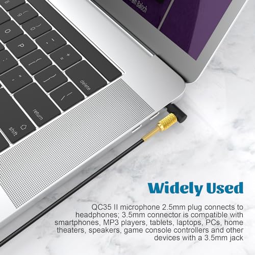 QC35 Microphone Compatible with Bose QC25, QC35, QC35 II, QC45, NC700 Headphones, Boom Gaming Microphone Cable with Mute and Volume Control for PS4, PS5, PC, Laptop, Xbox One Controller, 6ft