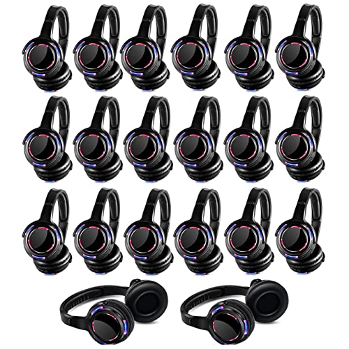 Factory Sell Silent Disco led Headphone Complete System (20 led Headphone + 3 Transmitter) - color: 20 led headphone + 3 transmitter