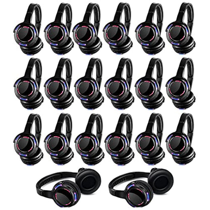 Factory Sell Silent Disco led Headphone Complete System (20 led Headphone + 3 Transmitter) - color: 20 led headphone + 3 transmitter